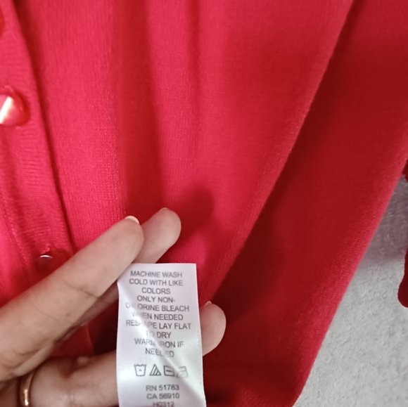 Maurices Women's Size Large Rayon Red 3/4 Sleeve Cardigan Very Soft. - Picture 12 of 12